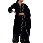 Deep Blue Hand Embroidered Kurta Set