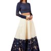 Ivory Silk Embroidered Skirt Set