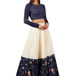 Ivory Silk Embroidered Skirt Set