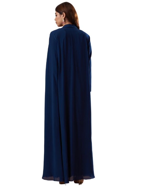 Midnight Blue Crepe Blazer Set