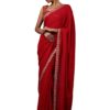 Red Georgette Saree Set