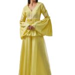 Yellow Organza Silk Pant Set