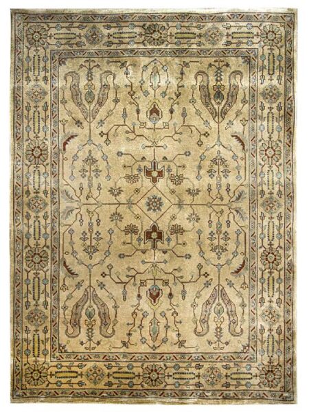 Multi-Colored Blended Wool Hand-Knotted Persian Rug