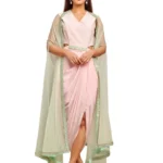 Light Pink Crepe Jacket Dress