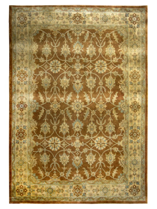 Beige and Brown Hand Knotted Rugs