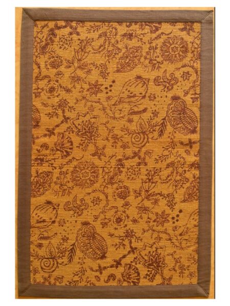 Beige and Coffee Hand Painted jute Mats