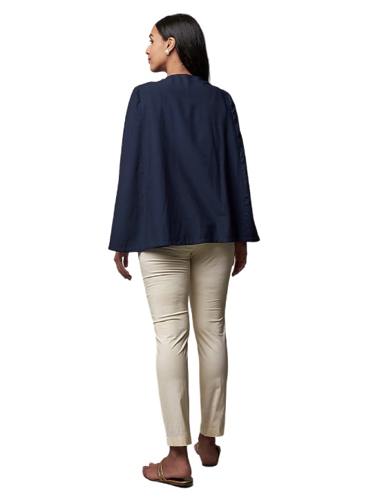 Blue Cotton Linen Co-Ord Set
