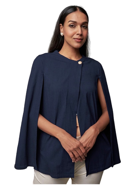 Blue Cotton Linen Co-Ord Set