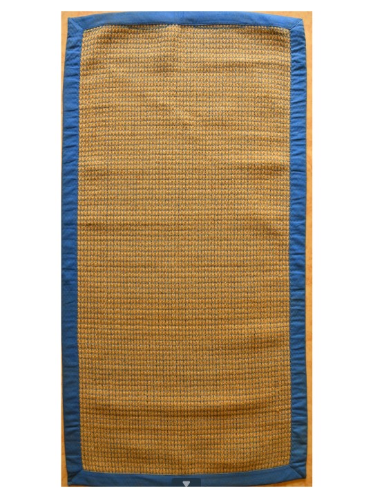 Blue and Beige Jute Mat