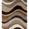 Brow and Beige Abstract Hand Tufted Rugs