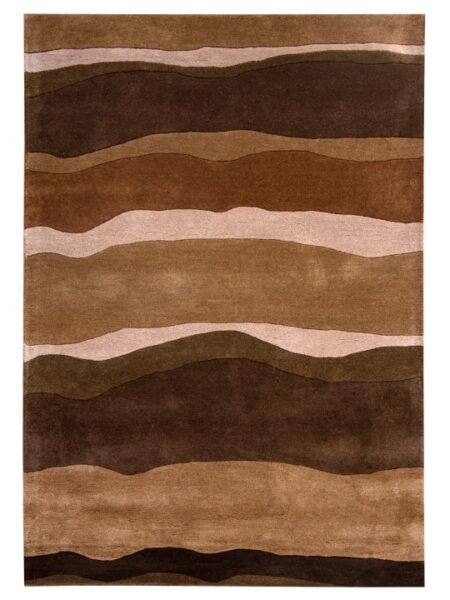 Brow and Beige Hand Tufted Rugs