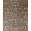 Brown and Gold Floral Hand Tufted Rugs
