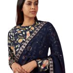 Deep Blue Georgette Saree Set