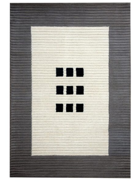 Grey and Ivory Hand Tufted Rugs