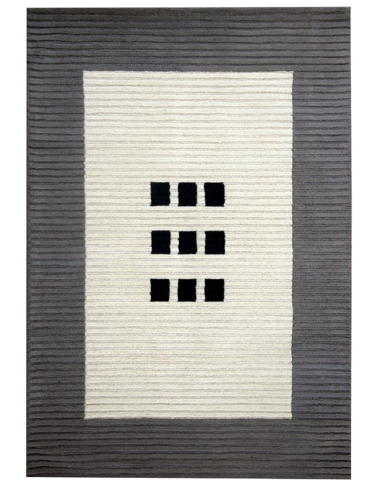 Grey and Ivory Hand Tufted Rugs