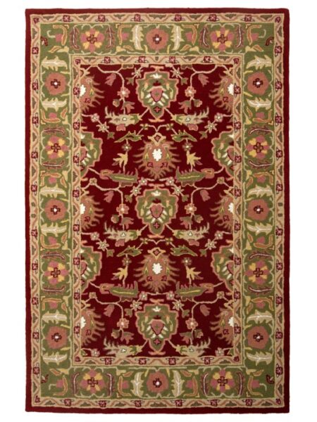 Maroon & Beige Color Hand Tufted Rugs