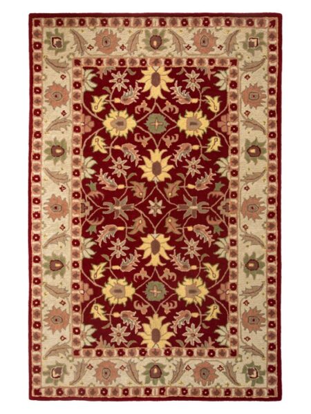 Maroon & Brown Hand Tufted Rugs