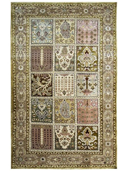 Multi-Colored Blended Wool Hand-Knotted Persian Rug