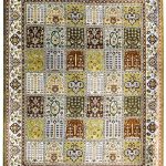 Multi-Colored Blended Wool Hand-Knotted Persian Rug