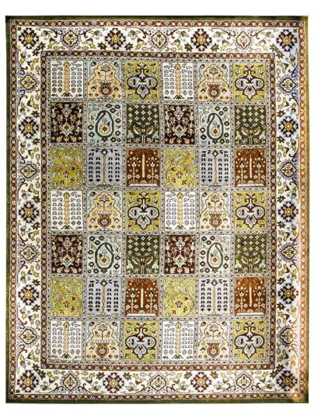 Multi-Colored Blended Wool Hand-Knotted Persian Rug