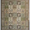 Multi-Colored Indian Wool Hand-Knotted Persian Rug