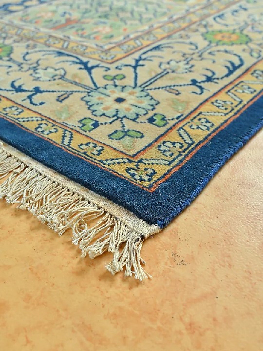 Multi-Colored Indian Wool Hand-Knotted Persian Rug