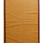 Natural and Maroon Jute Mat