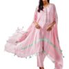 Pink Crepe Kaftan Set