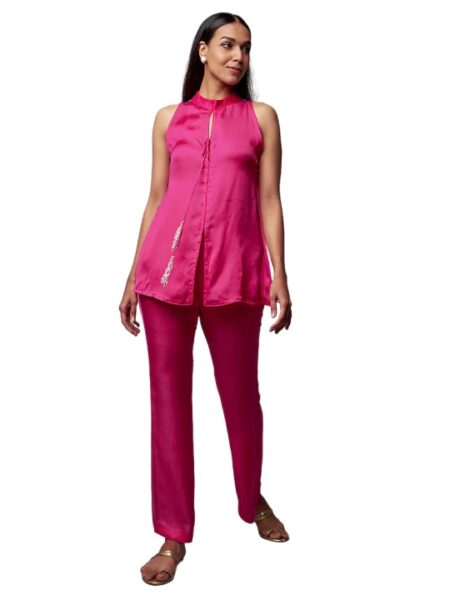 Pink Satin Co-Ord Set