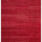Red Blended Wool Hand-Knotted Shaded Persian Rug