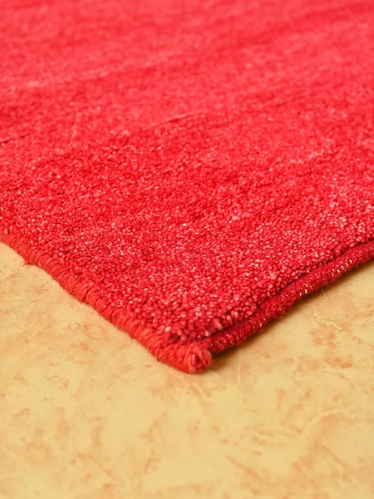 Red Blended Wool Hand-Knotted Shaded Persian Rug