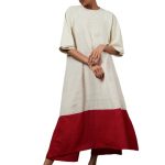 Red & White Khadi Co-Ord Set