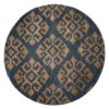 Teal & Brown Color Hand Tufted
