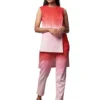 Red & Pink Stretchable Cotton Co-Ord Set