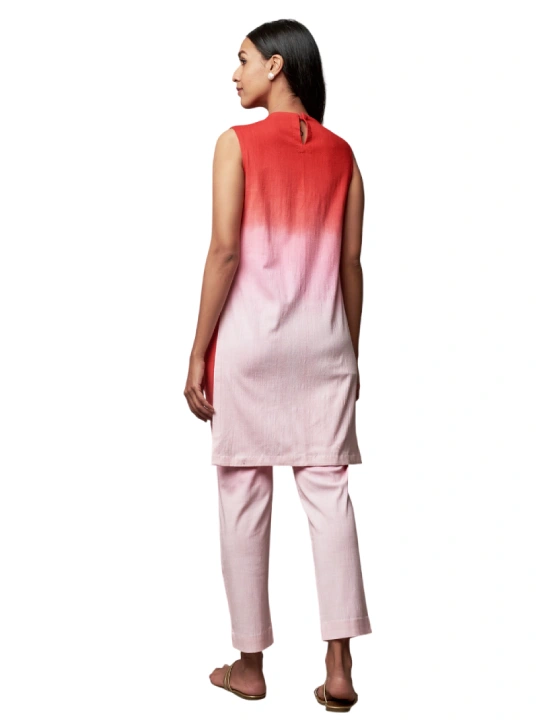 Red & Pink Stretchable Cotton Co-Ord Set