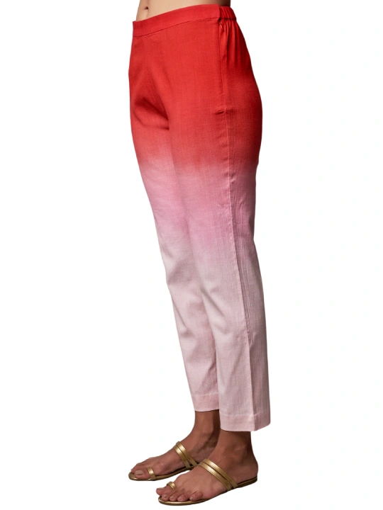 Red & Pink Stretchable Cotton Co-Ord Set