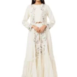 ivory Embroidered Jacket Set