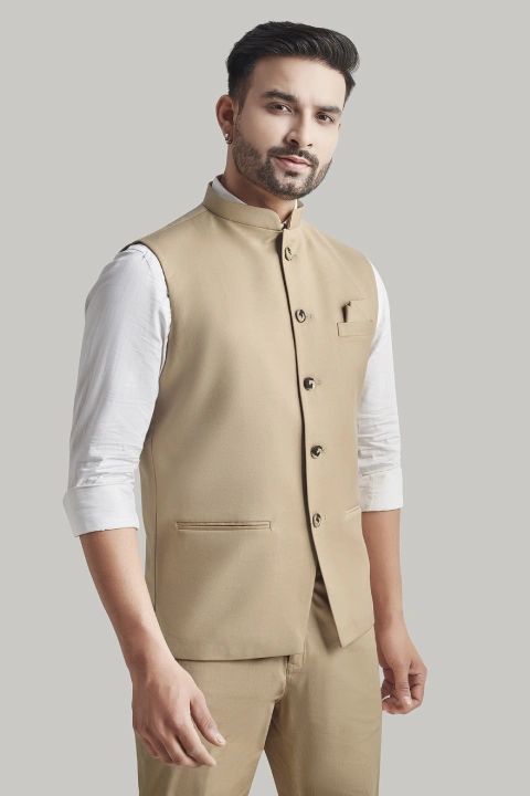 Beige Nehru Jacket