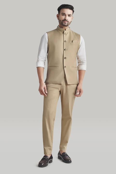Beige Nehru Jacket