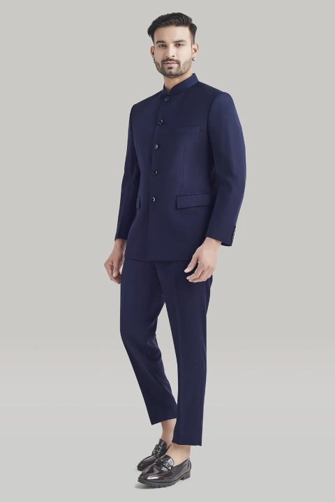 Dark Blue Bandgala and Pants Set