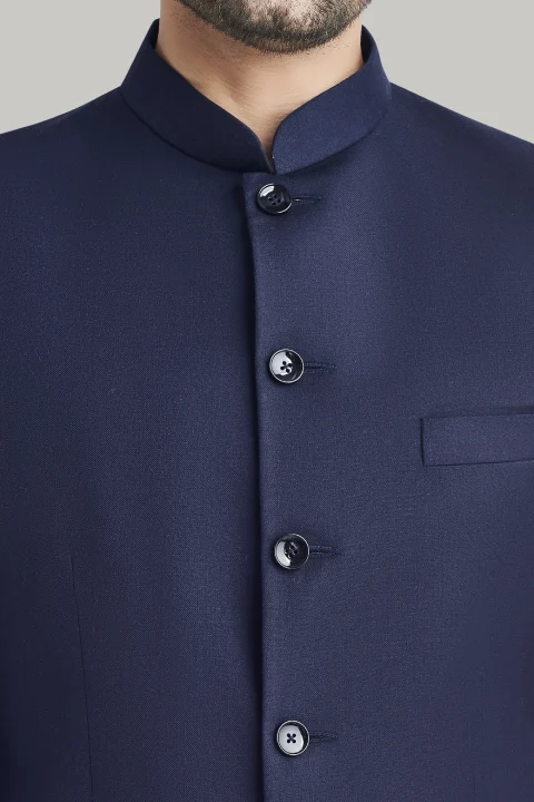 Dark Blue Bandgala and Pants Set