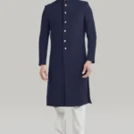 Dark Blue Sherwani and Pants Set