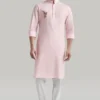 Light Pink Embroidered Kurta and Pants Set