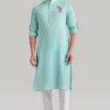 light blue embroidered kurta and pant set