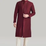 maroon kurta and pant set