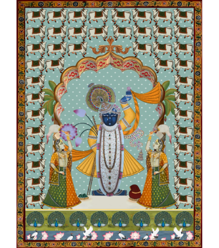 Shreenathji With Gopis Pichwai Painting