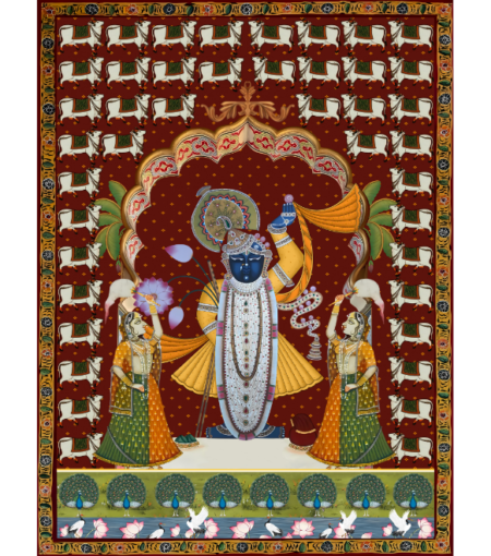 Shreenathji With Gopis Pichwai Painting