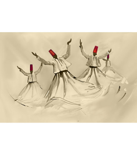 Dancing Dervish Tinted Painting