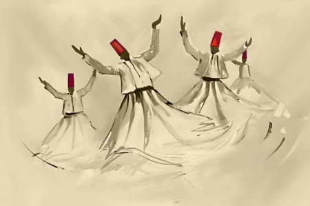 Dancing Dervish Tinted Painting