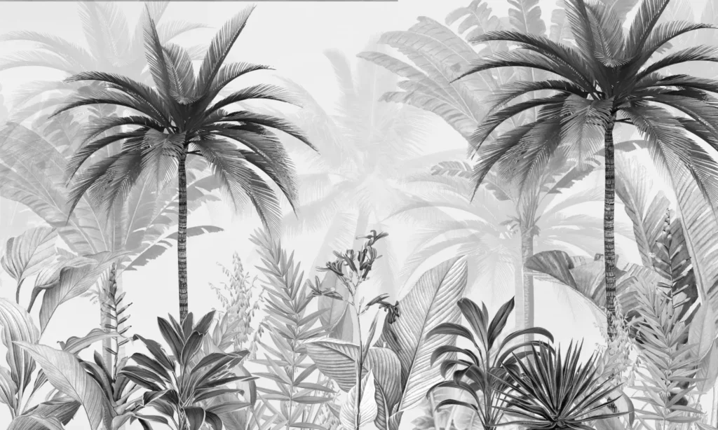 Jungle Scene Monochrome
